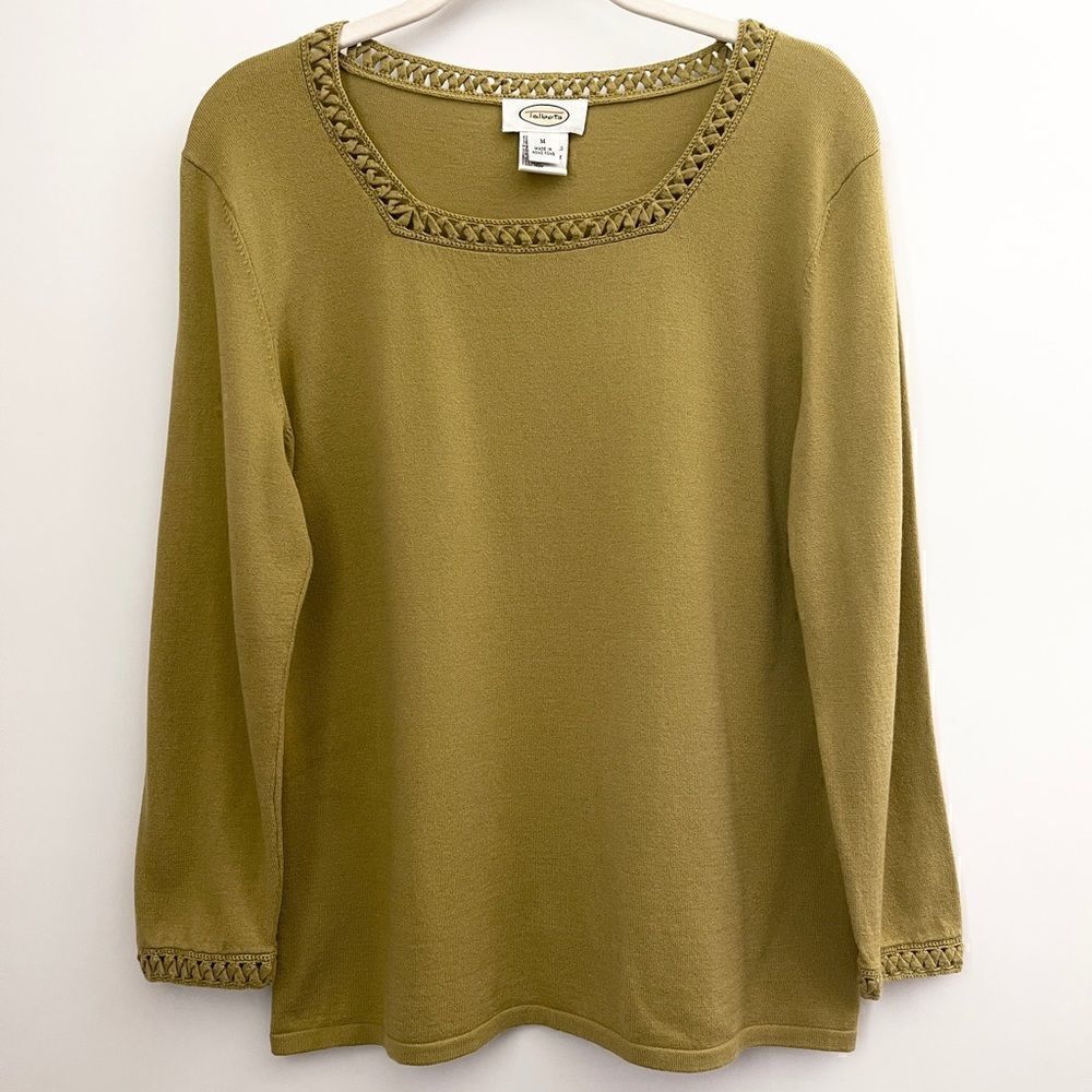 Talbots Lightweight Square Neck Sweater Top Size M